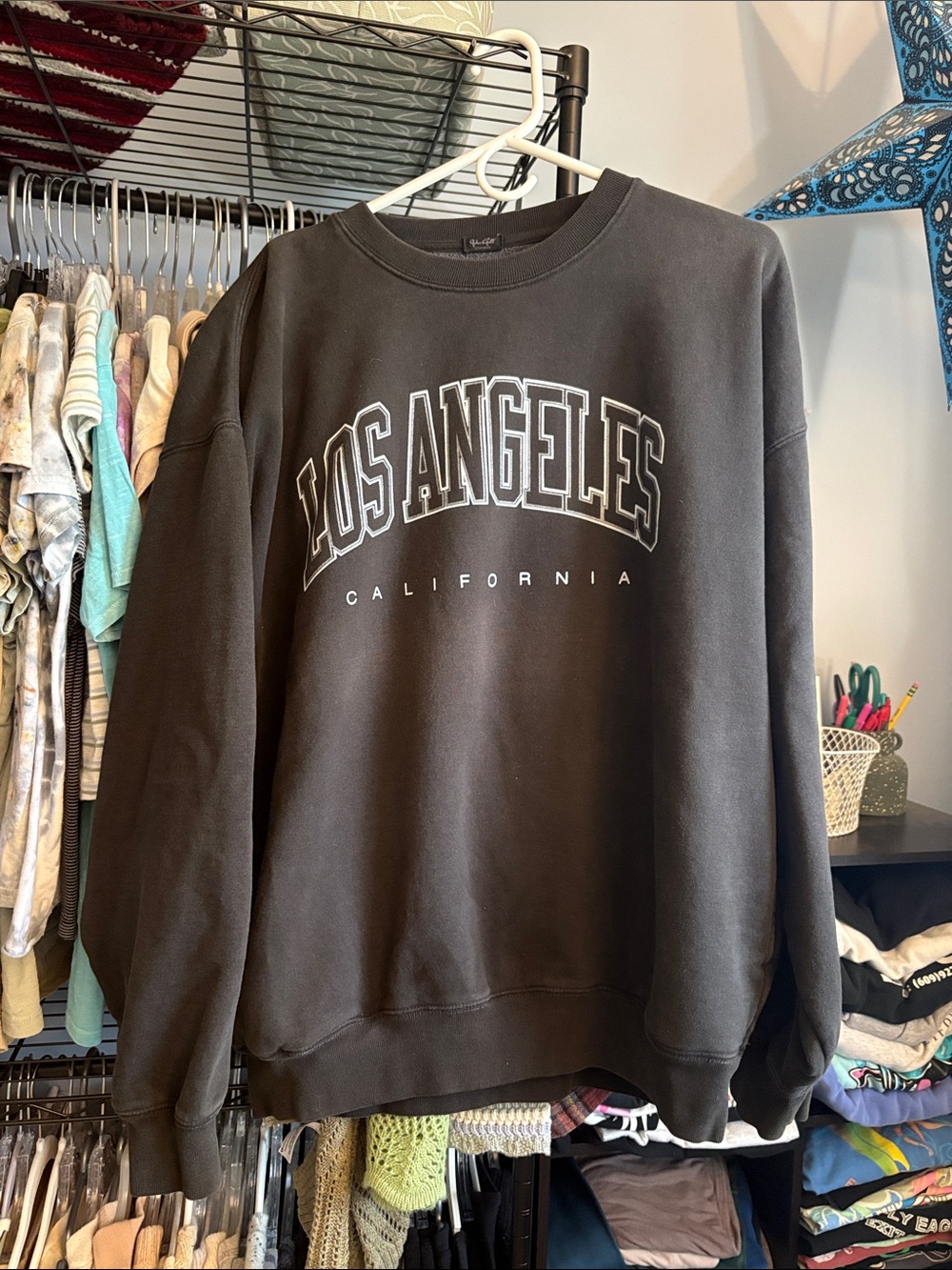Black Los Angeles Crew Sweater